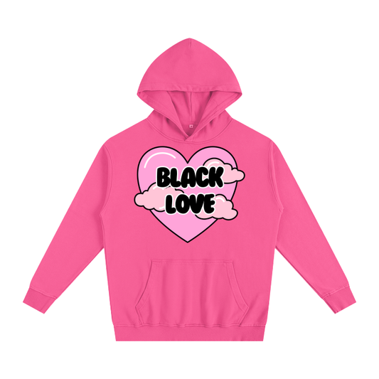 Black Love Hoodie Pink