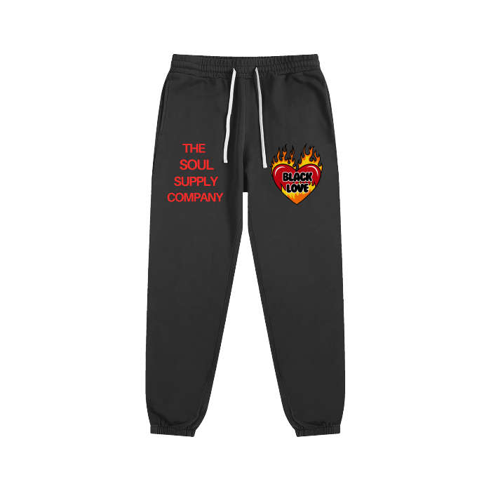 FLAMING HEART SWEAT PANTS